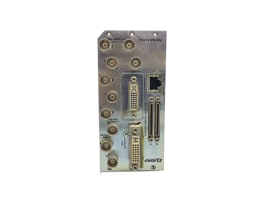 Evertz 7767VIP8-SN Multiviewer 8 Inputs SD/NTSC/PAL with Embedded Audio