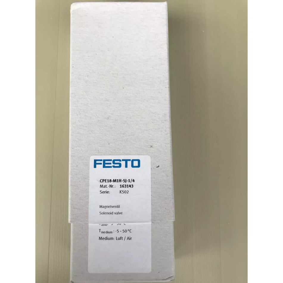 1PC New Festo CPE18-M1H-5J-1/4 163143 Solenoid Valve