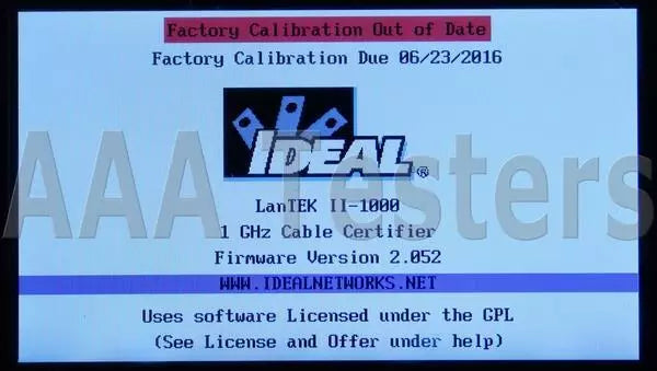 IDEAL LANTEK II 1000 Cat5 Cat5e Cat6 Cat6a Cable Certifier LANTEK2 2 1GHz