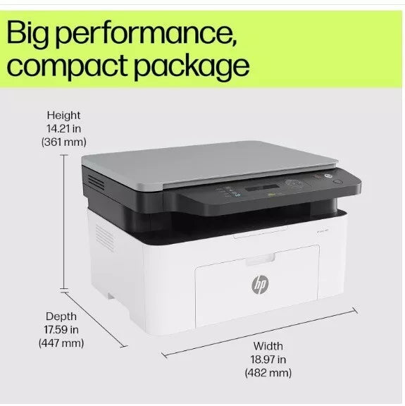 HP Laser MFP 1188W Monochrome Laser Printer Wireless/Ethernet Print & Scan