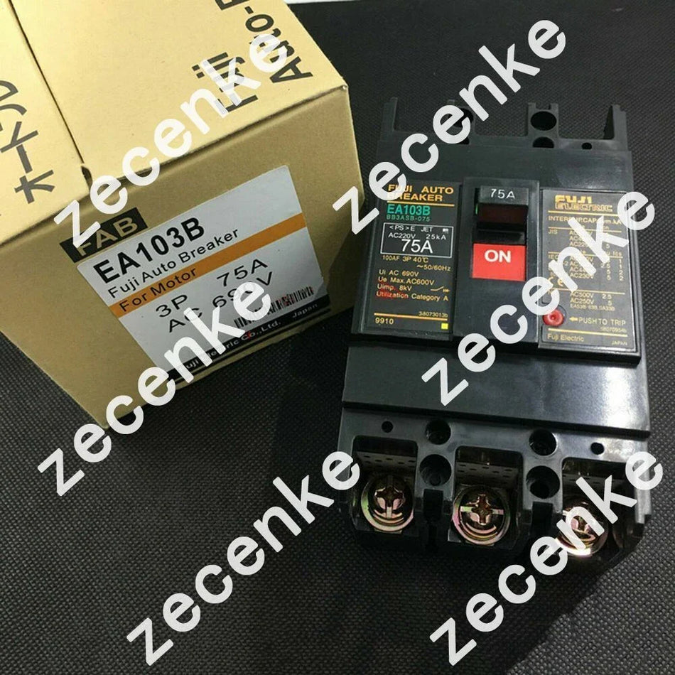 1PC Fuji EA103B 3P 75A Circuit Breaker New with Expedited Shipping