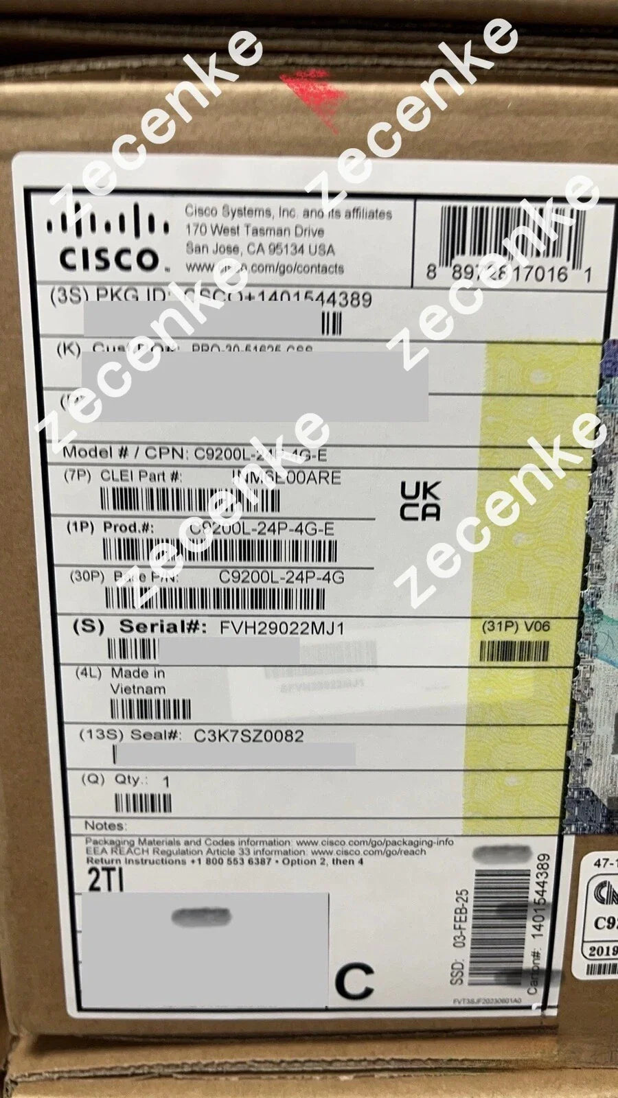 Genuine Cisco NEW C9200L-24P-4X-E Network Switch DHL FedEx UPS