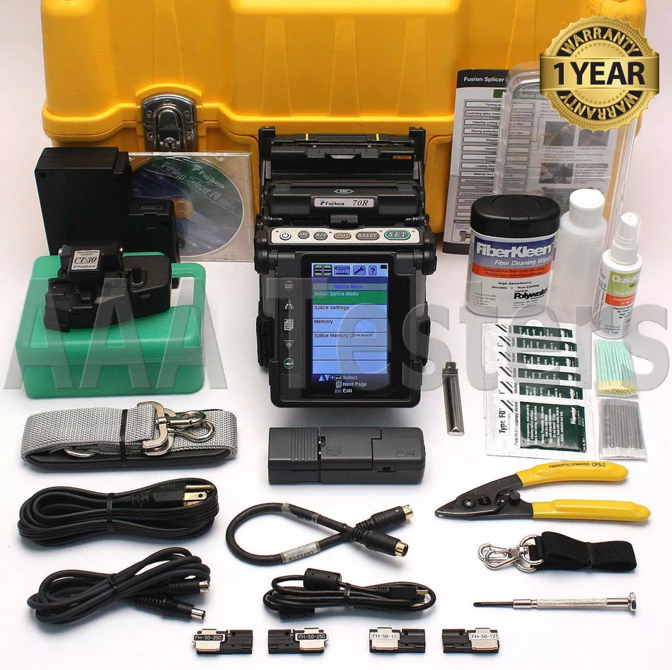 Fujikura 70R SM MM Fixed V-Groove Ribbon Fiber Fusion Splicer w/ Cleaver FSM-70R