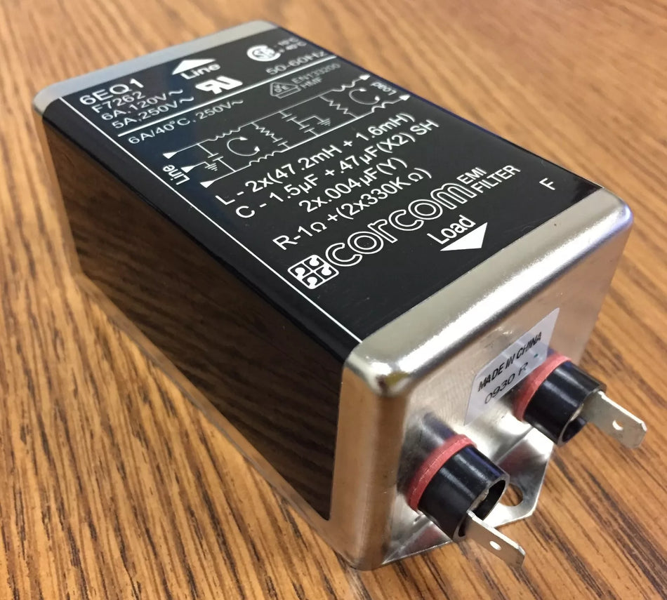 CORCOM TE Connectivity 6EQ1 Power Line Filter 250 VAC 6 A Single Phase 2 S