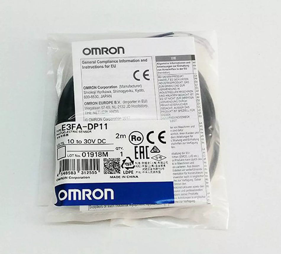 Omron E3FA-DP11 Photoelectric Sensor 10-30VDC 2M Free Shipping