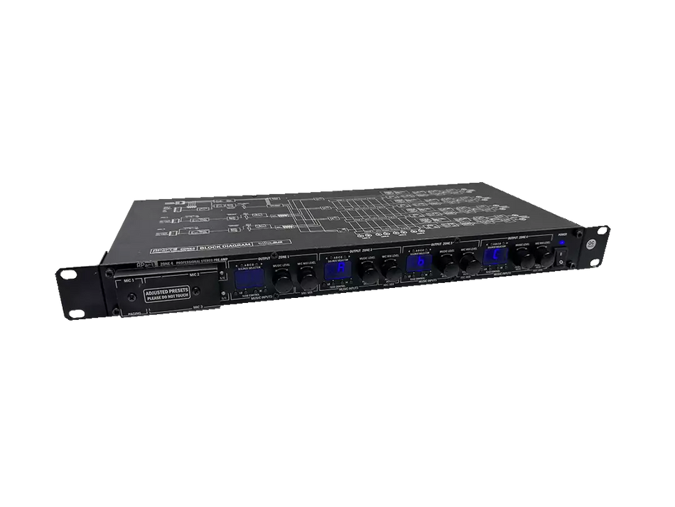 Apart ZONE4 4-Zone Stereo Pre-Amplifier Mixer