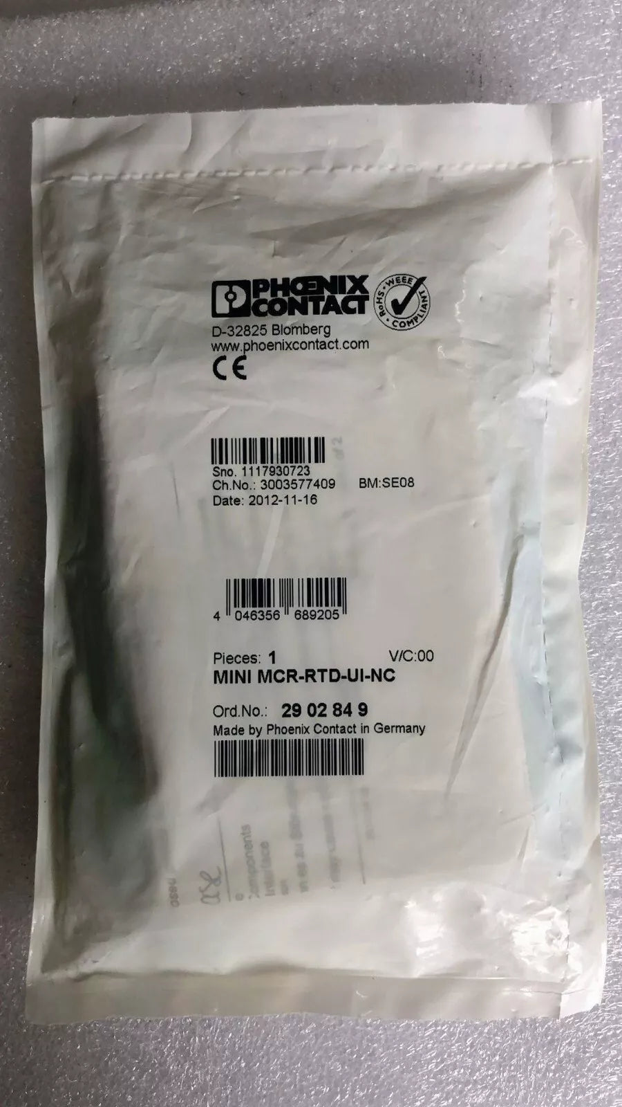 1 PC NEW MINI MCR-RTD-UI-NC 2902849 Transmitter #B3707 CL