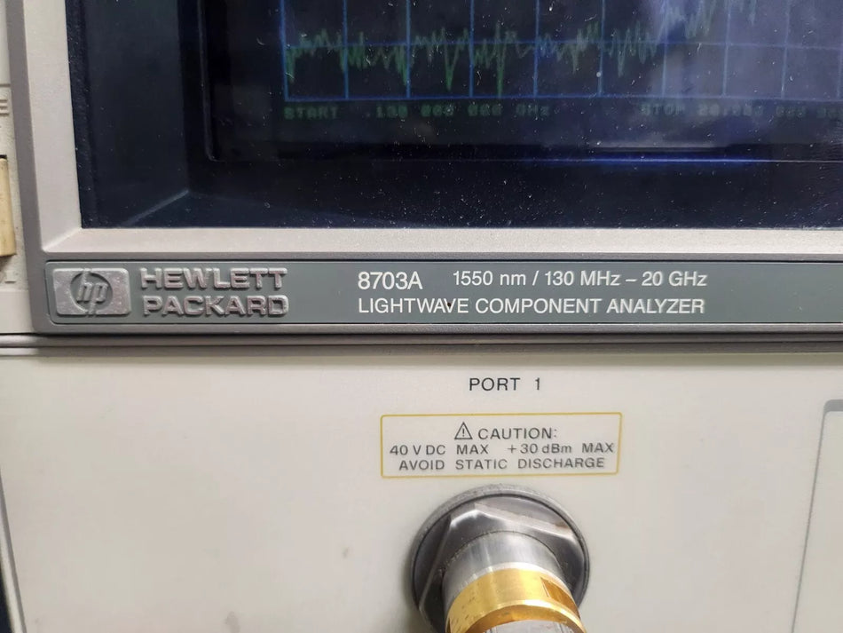 HP/Agilent 8703A 1550nm 130 MHz-20GHz Lightwave Analyzer (0354)