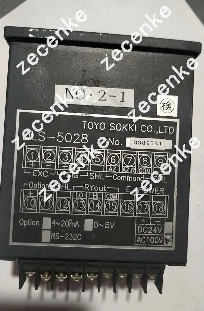 1pc USED Toyo Sokki DLS-5028 Load Cell Display Panel Meter TESTED