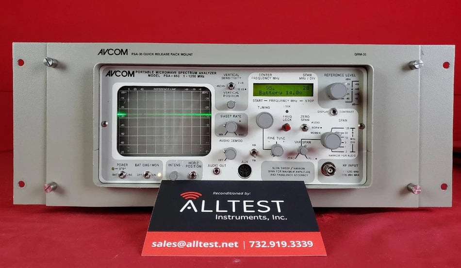 Avcom PSA-65C H6255 Portable Microwave Spectrum Analyzer 1-1250 MHz