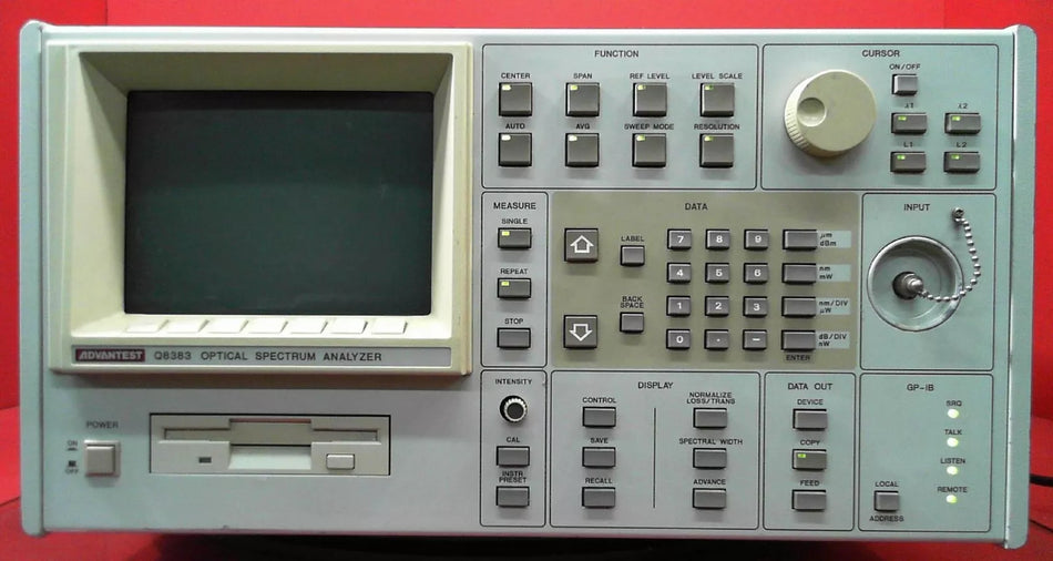 Advantest Q8383 42260026 Optical Spectrum Analyzer, 500 to 1750nm
