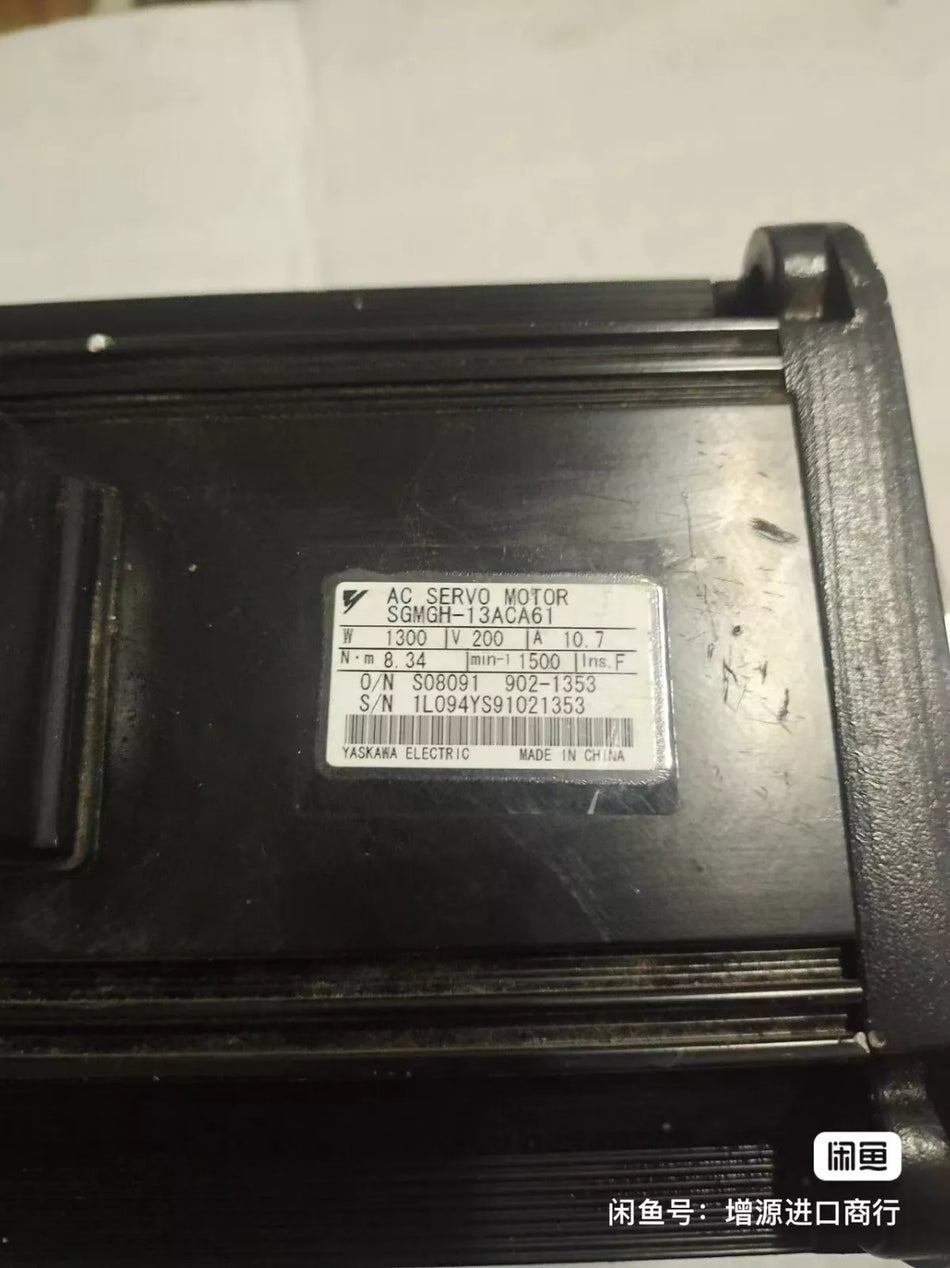 1PC USED Servo motor SGMGH-13ACA61 () #L3033Y LZ
