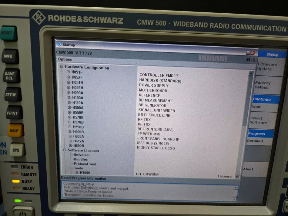 R&S CMW500 Wideband Radio Communication Tester with Options (128321)