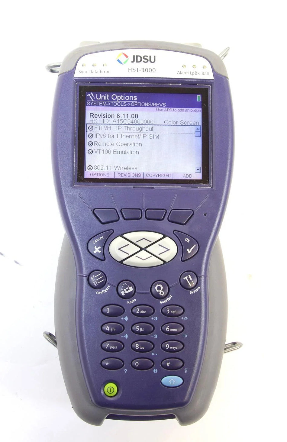 JDSU HST-3000 Cable Tester with HST-3000 SIM Datacom & Ethernet Modules