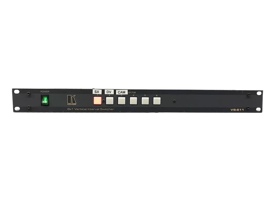 Kramer 6x1 Composite Video and Balanced Stereo Audio Switcher