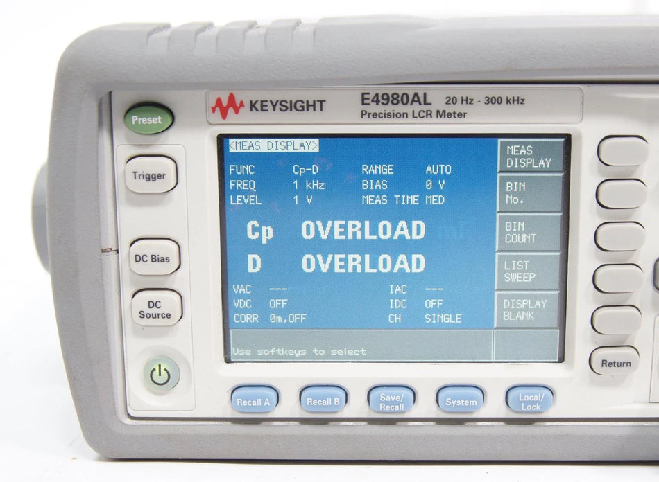 Keysight / Agilent E4980AL Precision LCR Meter 20Hz to 300kHz  OPT 032 710