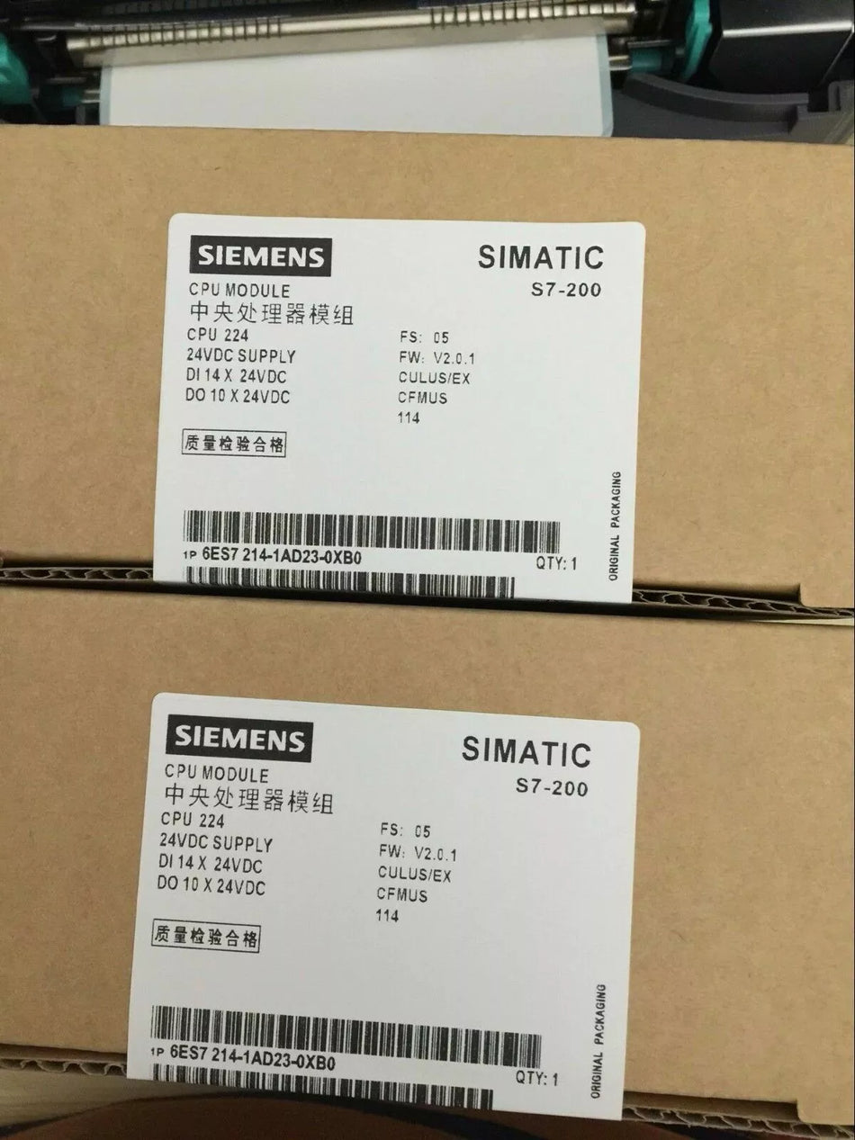 SIEMENS 6ES7214-1AD23-0XB0 PLC Module - New in Box - Expedited Shipping