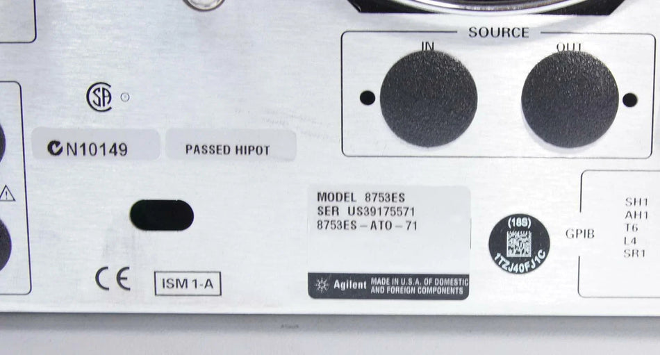 Agilent / Keysight 8753ES S-Parameter Network Analyzer 300kHz to 3GHz OPT 011