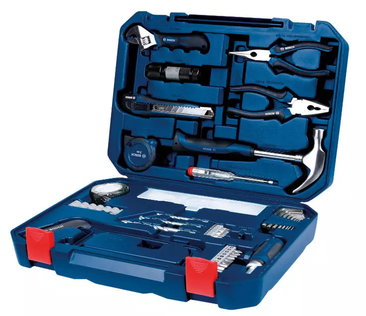 Bosch Hand Tool Kit 108-Piece Blue - Screwdrivers, Drill Bits, Hard Case