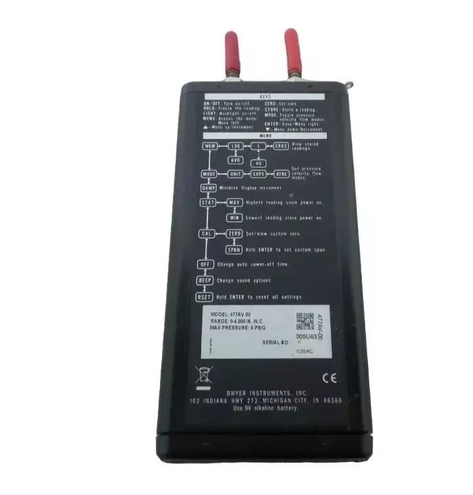 Dwyer Instruments Series 477AV-00 Digital Manometer - High-Quality Pressure Measurement Tool