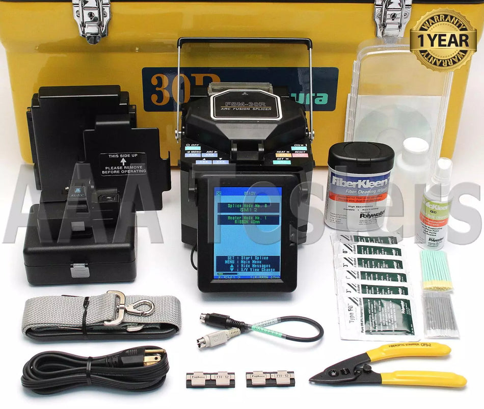 Fujikura FSM-30R12 SM MM Single & Ribbon Fiber Fusion Splicer w/ Cleaver FSM-30R