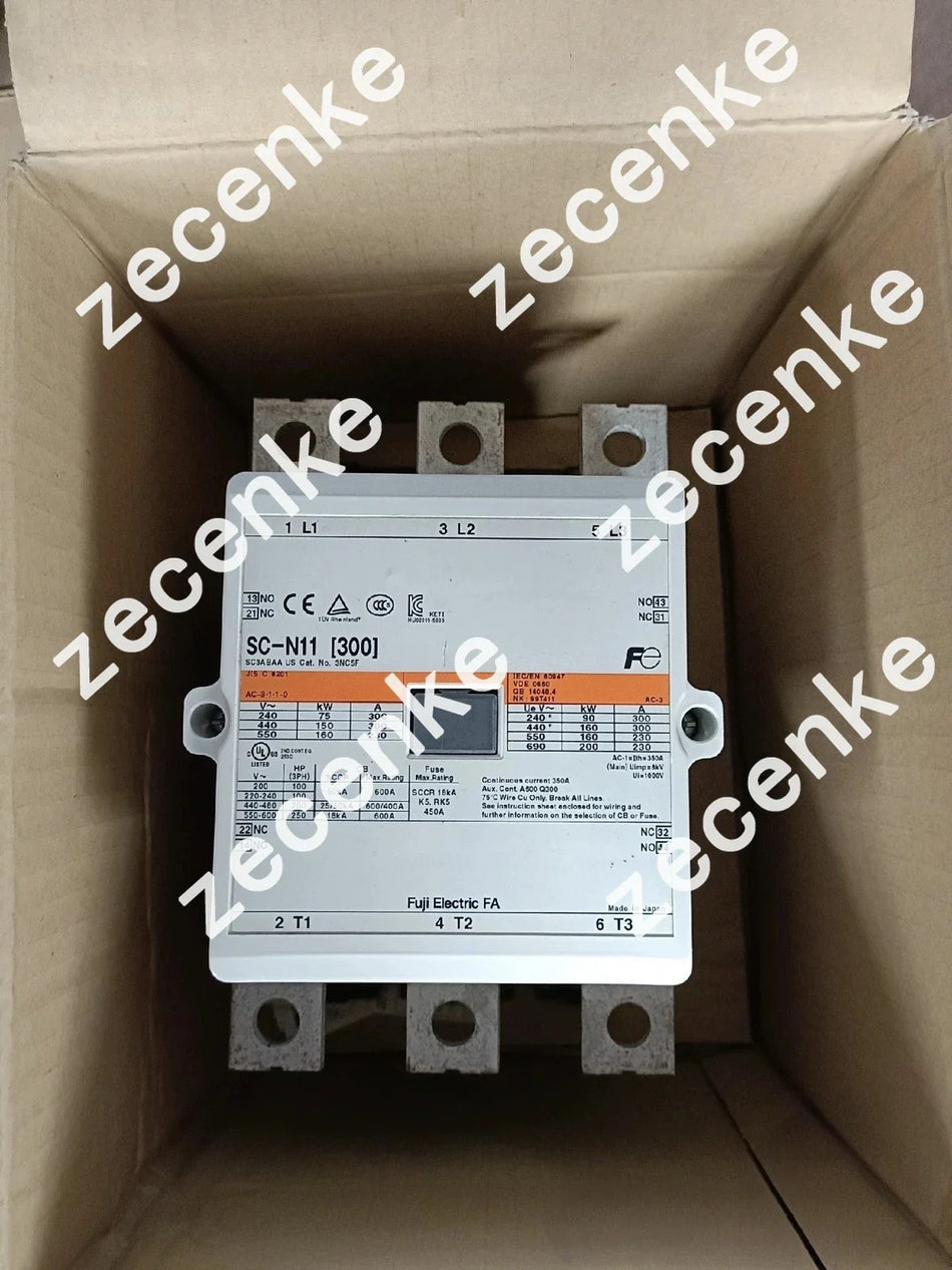 Fuji Electric SC-N11 300 Magnetic Contactor 100-120 Vdc Coil 3NC5F New