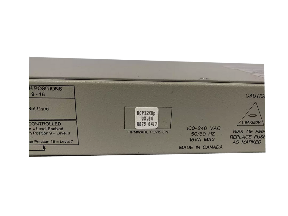 Leitch 1RU Remote 8x8 Programmable Push Button Panel