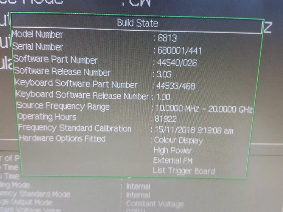 Aeroflex IFR6813 10MHz-20GHz Microwave Signal Generator (441)