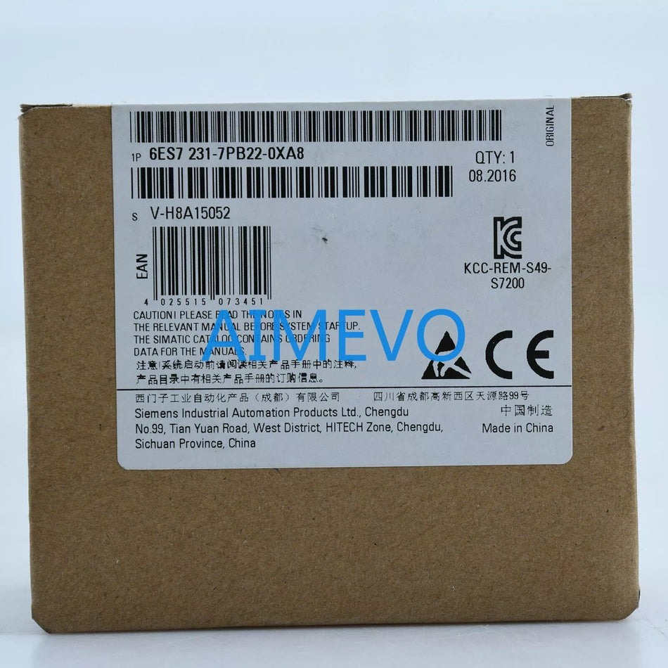 1PC 6ES7 231-7PB22-0XA8NEW In Box 6ES7231-7PB22-0XA8 One year warranty SM9T
