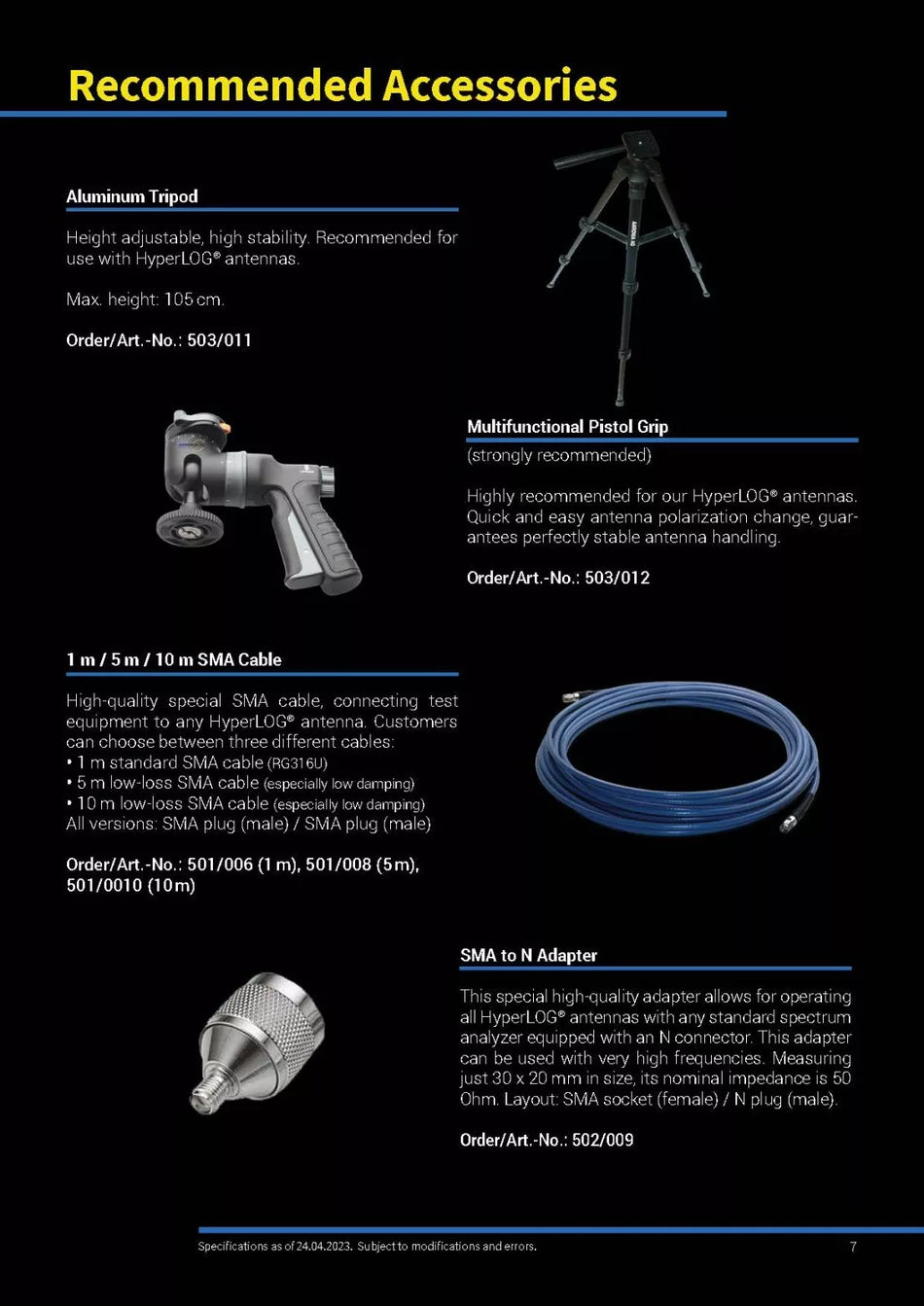 Aaronia HyperLOG 6080 Directional Logarithmic Antenna 680MHz-35GHz