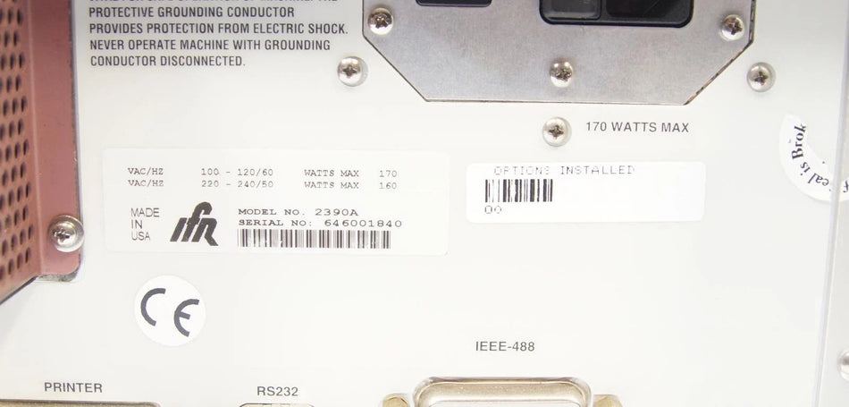IFR / Aeroflex 2390A 9kHz - 22GHz Spectrum Analyzer