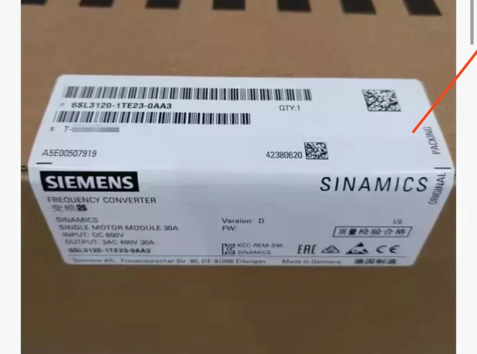 Compact Siemens 6SL3120-1TE23-0AA3 Drive for Industrial Applications