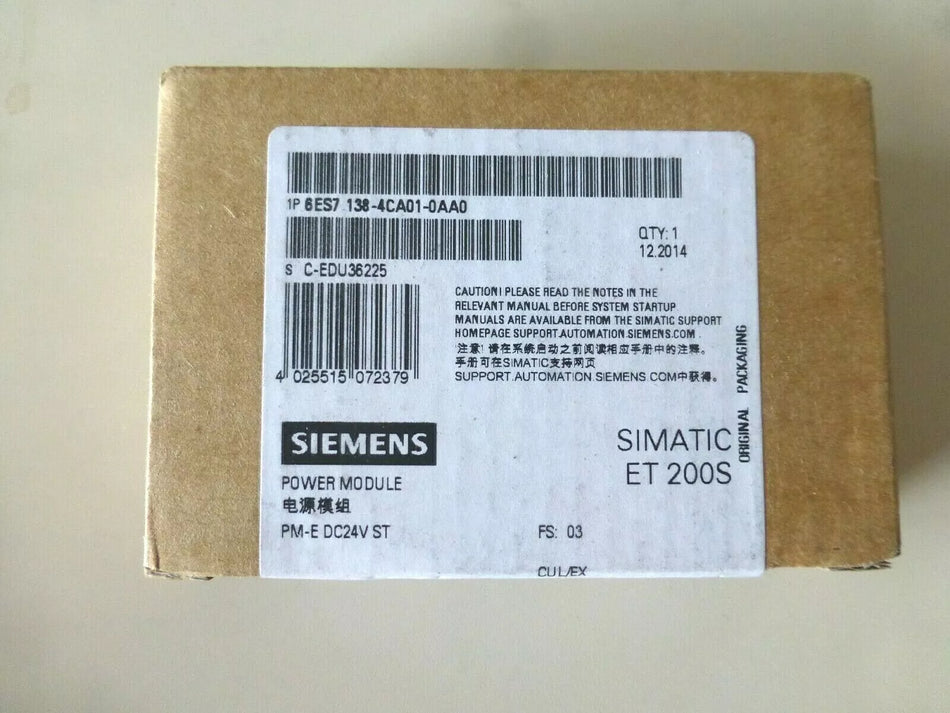 Siemens 6ES7138-4CA01-0AA0 Power Module