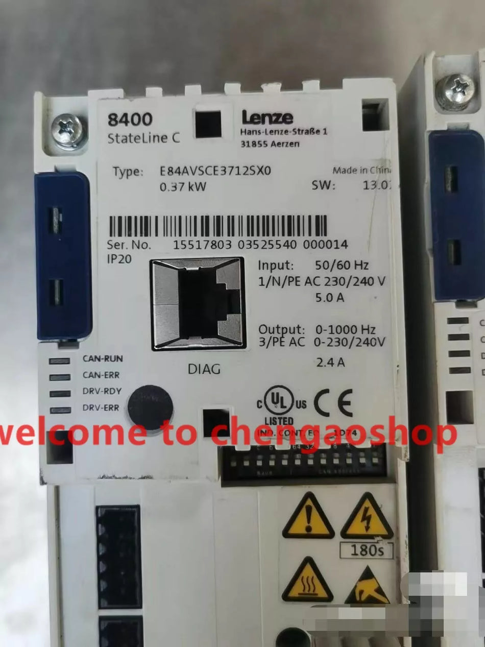 1pc USED Lenze inverter E84AVSCE3712SX0 TESTED #V5K1 CH
