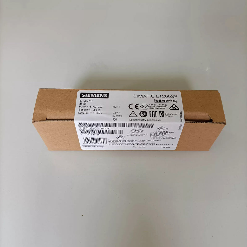 SIEMENS 6ES7193-6BP00-0DA1 PLC Expansion Module - New in Box