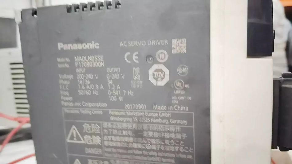 Panasonic MADLN05SE AC Servo Drive 200-240V 100W MINAS A6SE Series