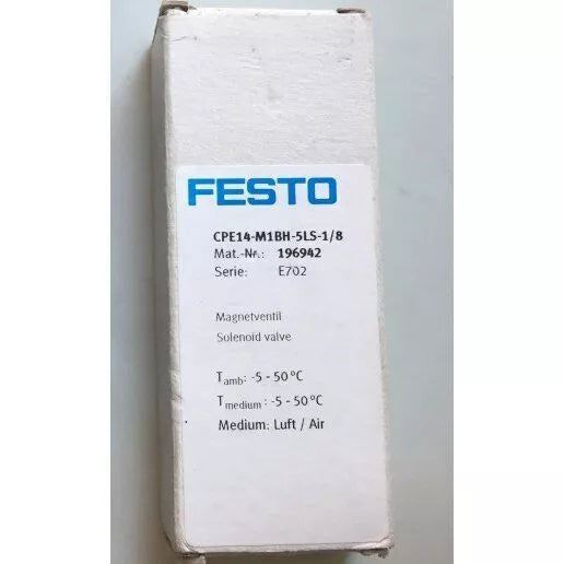 Festo CPE14-M1BH-5LS-1/8 196942 Solenoid Valve