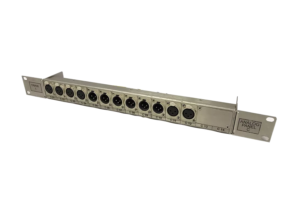 1RU XLR Patchbay with 6 XLR Male and 6 XLR Female Neutrik Connectors