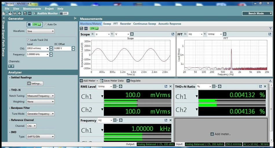 Audio Precision APX515 Audio Analyzer with Wide Range of Measurement Features