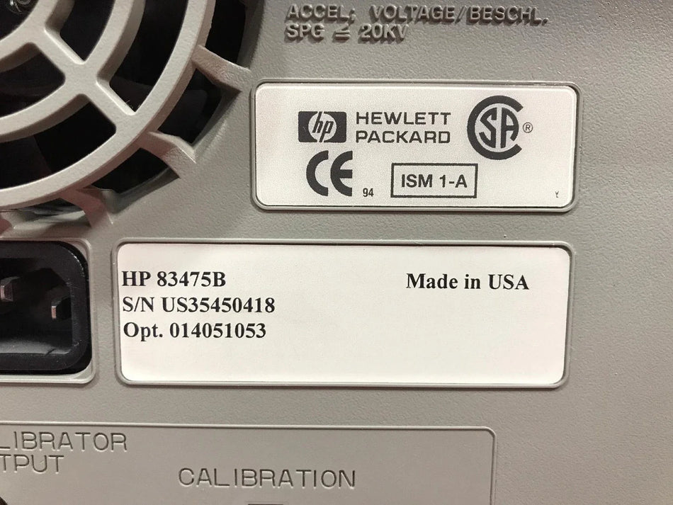 HP Agilent Keysight 83475B Lightwave Communication Analyzer S/N US35450418