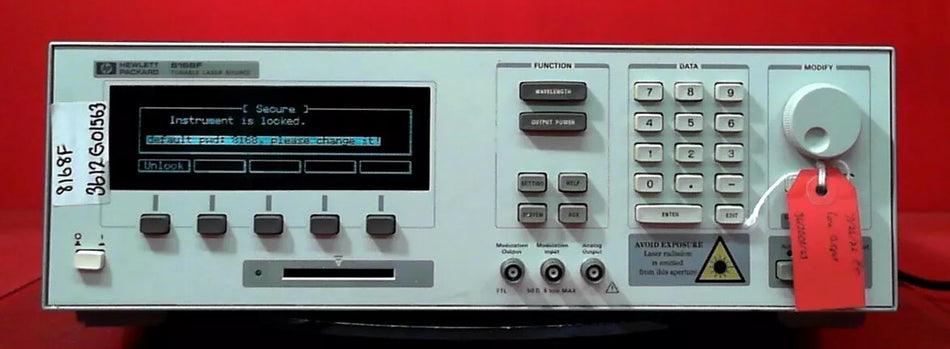 HP - Agilent - Keysight 8168F Tunable Laser Source, 1450nm to 1590nm 3612G01563