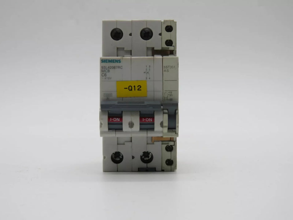 Siemens 5SL42067RC Circuit Breakers Minuature 6 AMP 2 POLE 415V