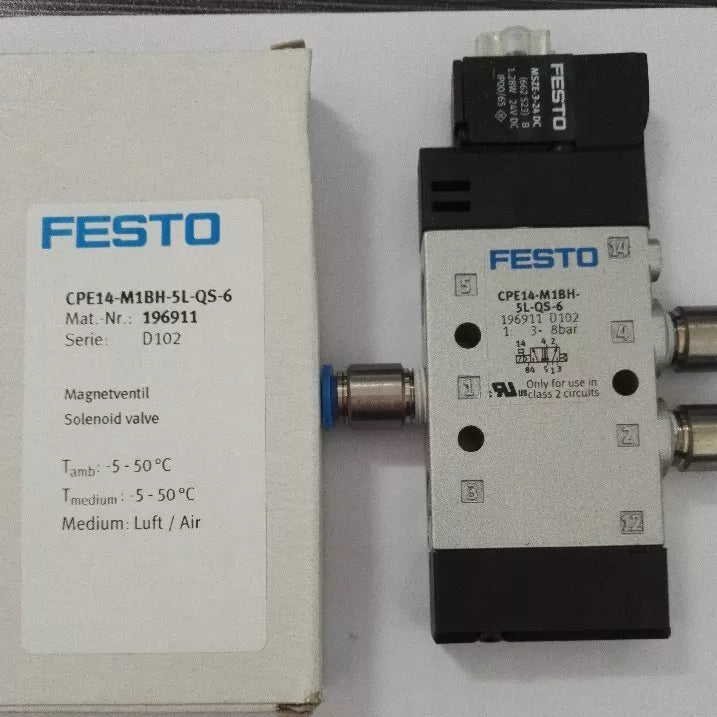 Festo CPE14-M1BH-5L-QS-6 196911 Pneumatic Solenoid Valve