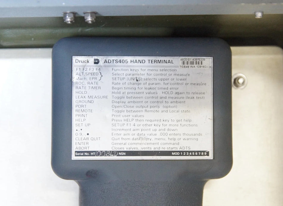 Druck ADTS405 Air Data Static Pitot Tube Airspeed Altimeter Test System