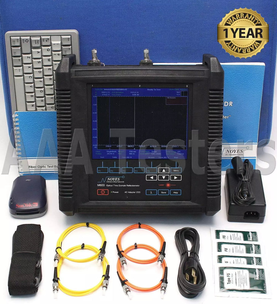 AFL Noyes M600 SM MM Fiber Mini QUAD OTDR 850/1300/1310/1550 M-600 M600-K-QUAD