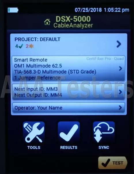 Fluke Networks DSX-5000QOI OFP-QUAD CFP-QUAD Certifiber Pro SM MM Fiber DSX-5000