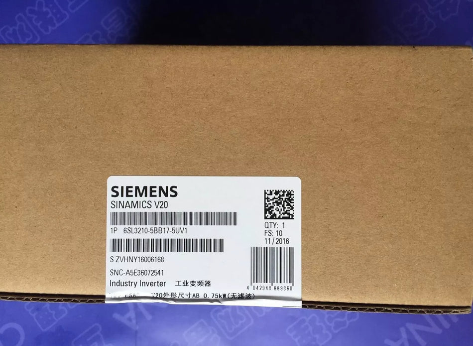 Siemens 6SL3210-5BB17-5UV1 Inverter with Expedited Shipping