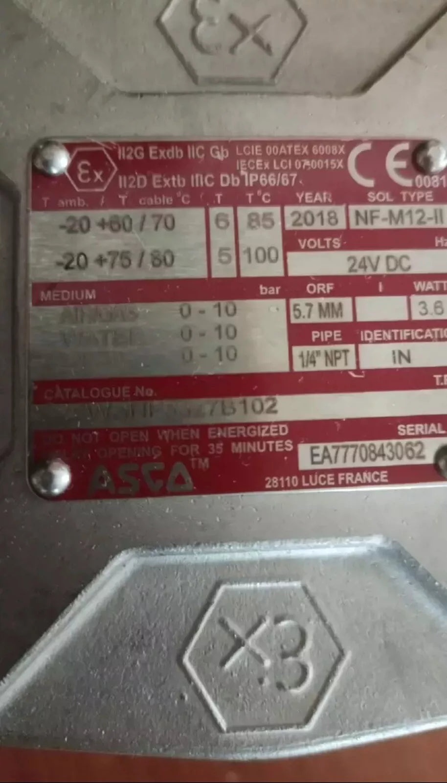 1Pc ASCO WSNF8327B102 Used Good Condition