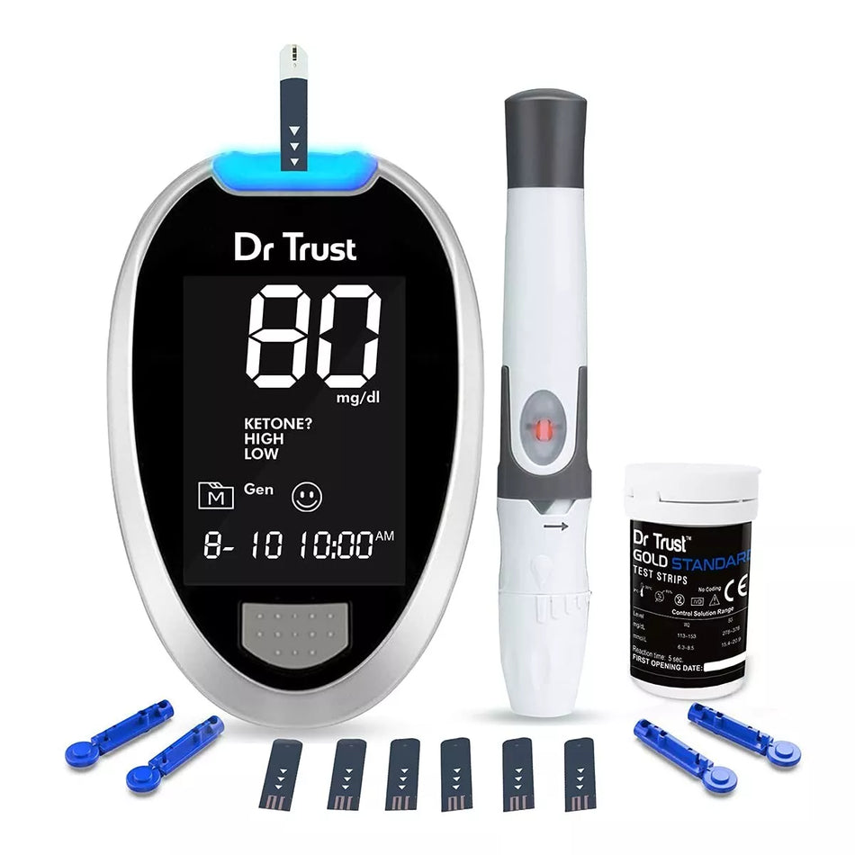 Dr Trust (USA) Fully Automatic Blood Glucose Meter Machine with 60 Strips
