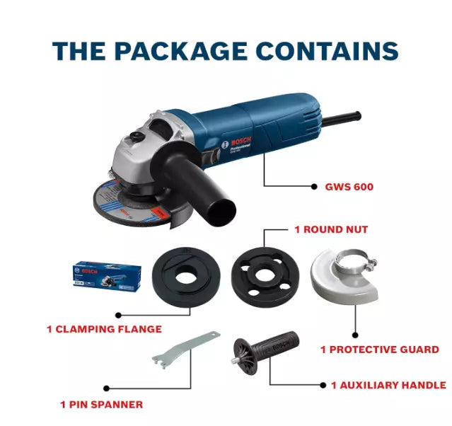 BOSCH Professional GWS 600 Angle Grinder for Versatile Cutting and Grinding